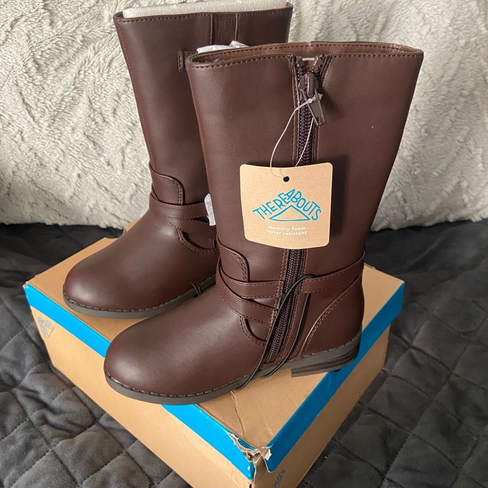 Thereabouts Little GirlsRemi Flat Heel Riding Boots (10) Little Kid